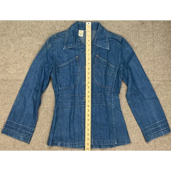 Rumble‎ Seats Rare Vtg Women's Button Up Long Sleeve Soft Denim Jacket Size M - Picture 10 of 15